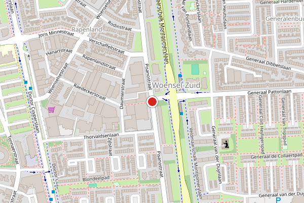 Brandweer-melding op Pisanostraat, Eindhoven op 28 juli, kaart-overzicht