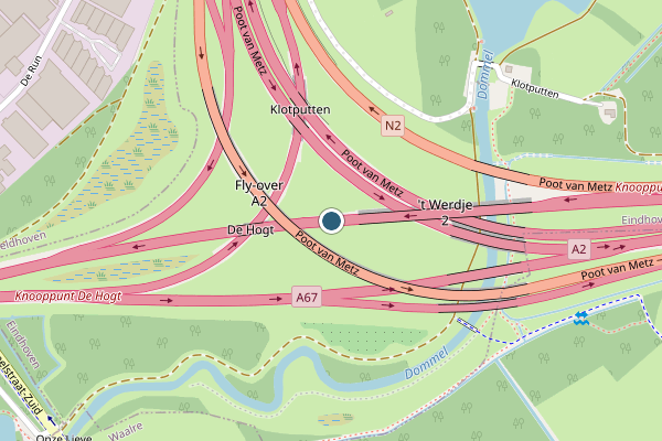 Politie-melding op A67 Li, Eindhoven op 28 juli, kaart-overzicht