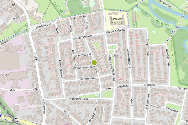 Ambulance-melding op Rulstraat, Geldrop op 28 juli, kaart-overzicht