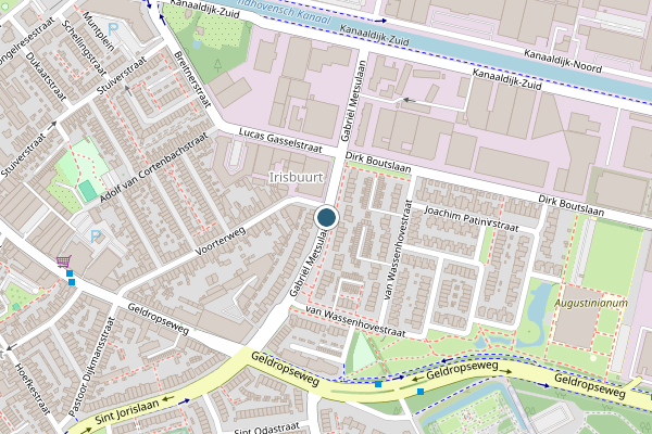 Politie-melding op Gabriël Metsulaan, Eindhoven op 28 juli, kaart-overzicht