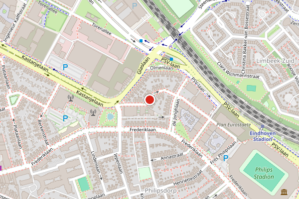 Brandweer-melding op Lijsterbesstraat, Eindhoven op 29 juli, kaart-overzicht