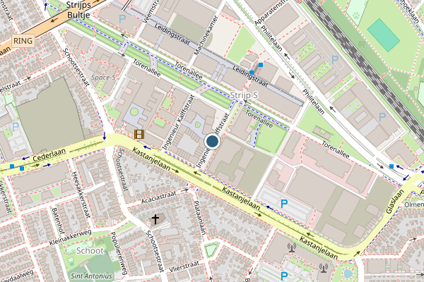 Politie-melding op Ir Kalffstraat, Eindhoven op 30 juli, kaart-overzicht