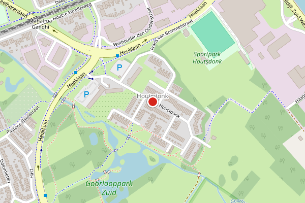 Brandweer-melding op Houtsdonk, Helmond op 30 juli, kaart-overzicht