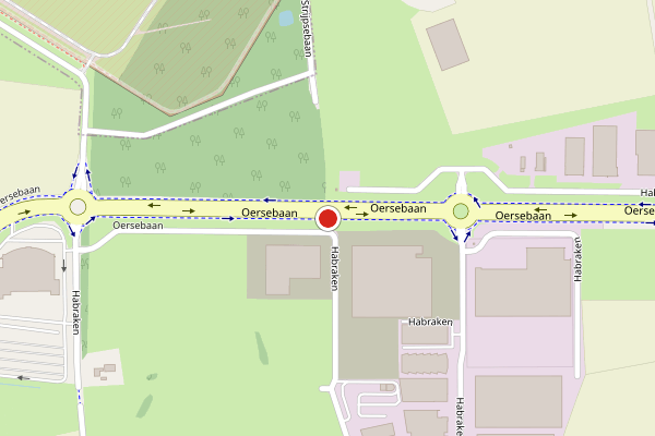 Brandweer-melding op Oersebaan, Veldhoven op 30 juli, kaart-overzicht