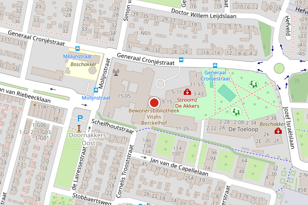 Brandweer-melding op Generaal Cronjéstraat, Eindhoven op 30 juli, kaart-overzicht