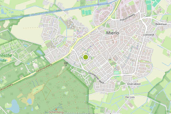 Ambulance-melding op Mierlo op 31 juli, kaart-overzicht