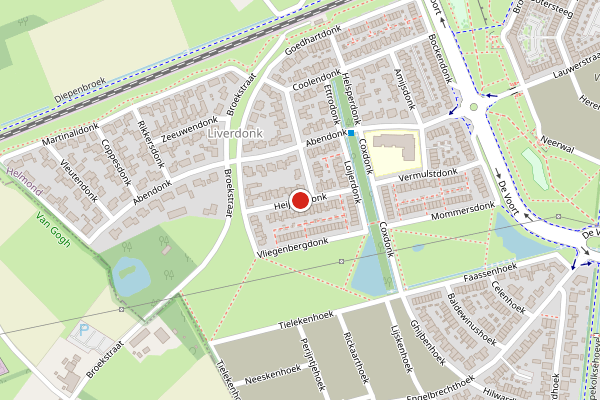 Brandweer-melding op Heijdendonk, Helmond op 31 juli, kaart-overzicht