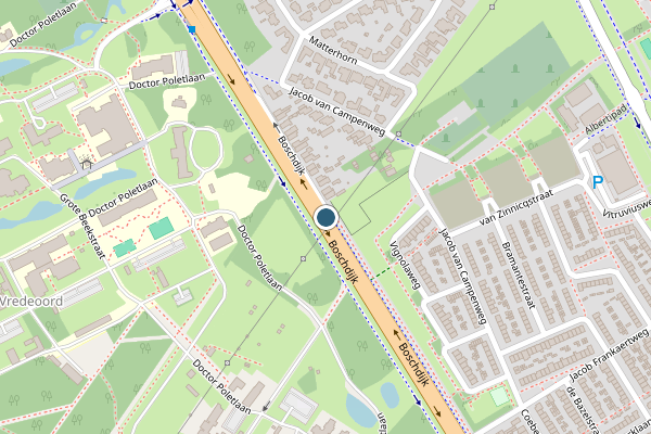 Politie-melding op Boschdijk, Eindhoven op 31 juli, kaart-overzicht
