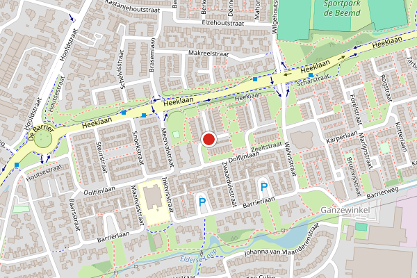 Brandweer-melding op Ruisvoornstraat, Helmond op 1 augustus, kaart-overzicht