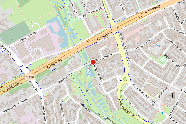 Brandweer-melding op Mierloseweg, Helmond op 2 augustus, kaart-overzicht