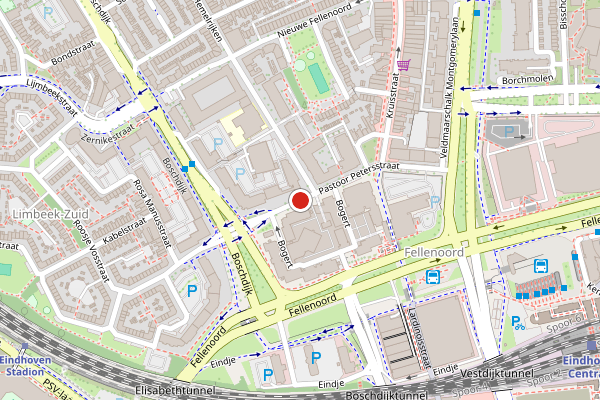 Brandweer-melding op Pastoor Petersstraat, Eindhoven op 2 augustus, kaart-overzicht