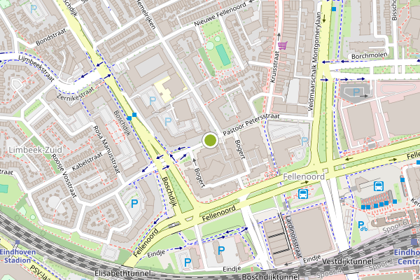 Ambulance-melding op Pastoor Petersstraat, Eindhoven op 2 augustus, kaart-overzicht