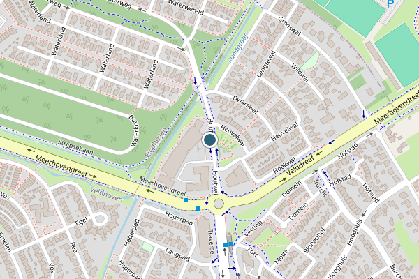 Politie-melding op Houtwal, Veldhoven op 3 augustus, kaart-overzicht