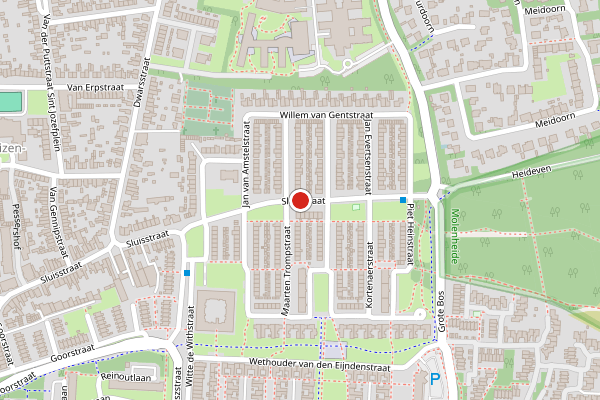 Brandweer-melding op Sluisstraat, Geldrop op 3 augustus, kaart-overzicht