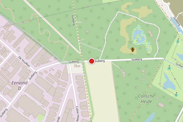 Brandweer-melding op Gulberg, Nuenen op 3 augustus, kaart-overzicht