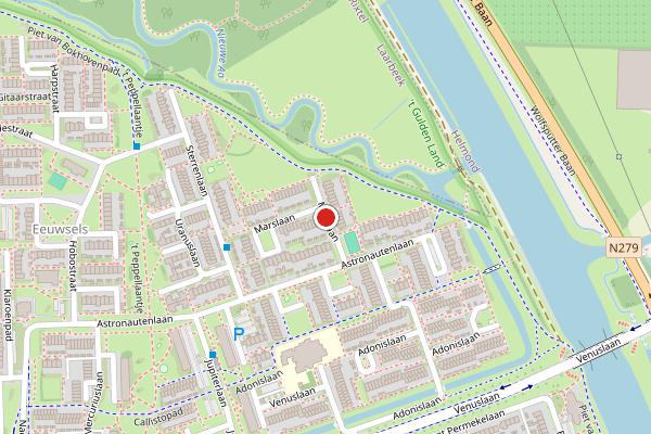 Brandweer-melding op Marslaan, Helmond op 4 augustus, kaart-overzicht