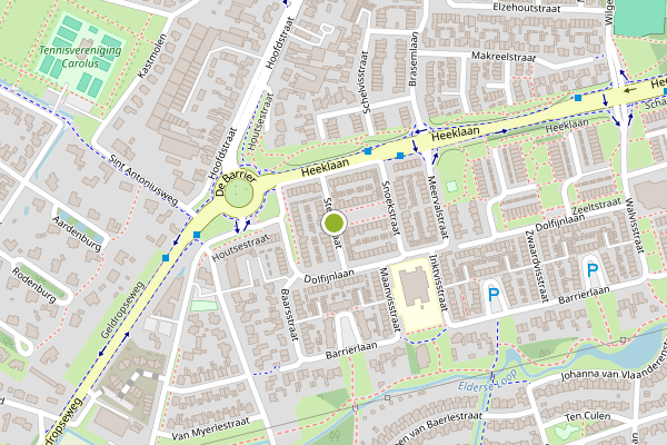 Ambulance-melding op Steurstraat, Helmond op 6 augustus, kaart-overzicht
