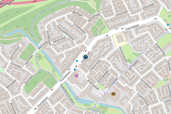 Politie-melding op Fransebaan, Eindhoven op 3 juni, kaart-overzicht