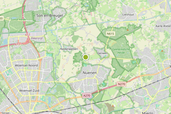 Ambulance-melding op Nuenen op 3 juni, kaart-overzicht