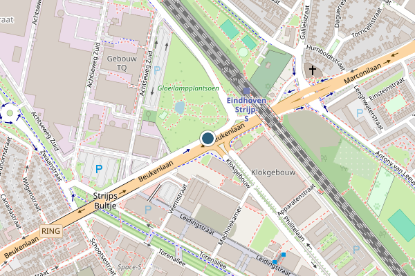 Politie-melding op Beukenlaan, Eindhoven op 4 juni, kaart-overzicht