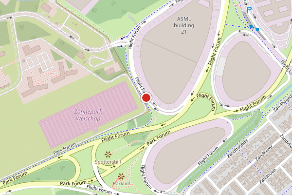 Brandweer-melding op Flight Forum, Eindhoven op 4 juni, kaart-overzicht