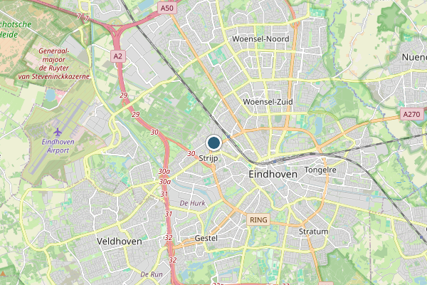 Politie-melding op Hurksestraat, Eindhoven op 5 juni, kaart-overzicht