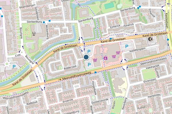 Politie-melding op Kastelenplein, Eindhoven op 6 juni, kaart-overzicht