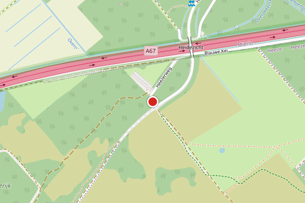 Brandweer-melding op Heezerweg, Heeze op 6 juni, kaart-overzicht