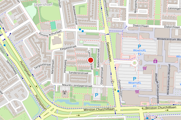 Brandweer-melding op Lanceloetstraat, Eindhoven op 7 juni, kaart-overzicht