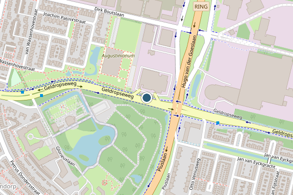 Politie-melding op Geldropseweg, Eindhoven op 7 juni, kaart-overzicht