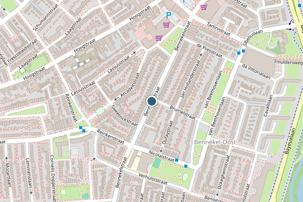 Politie-melding op Bennekelstraat, Eindhoven op 7 juni, kaart-overzicht