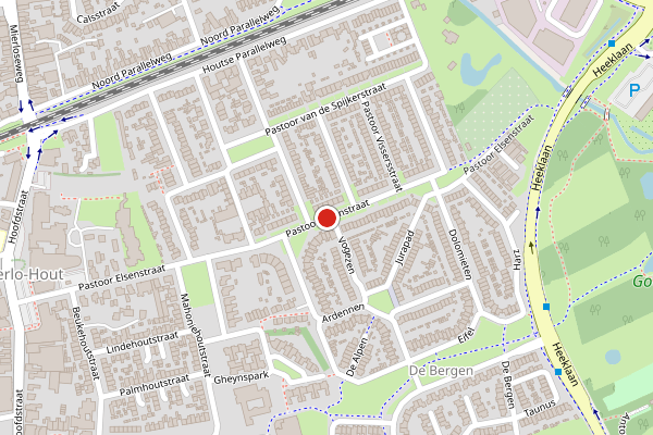 Brandweer-melding op Pastoor Elsenstraat, Helmond op 7 juni, kaart-overzicht