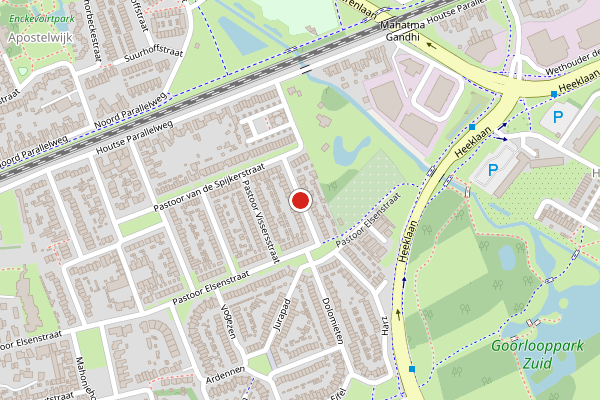 Brandweer-melding op Pastoor van Elswijkstraat, Helmond op 7 juni, kaart-overzicht