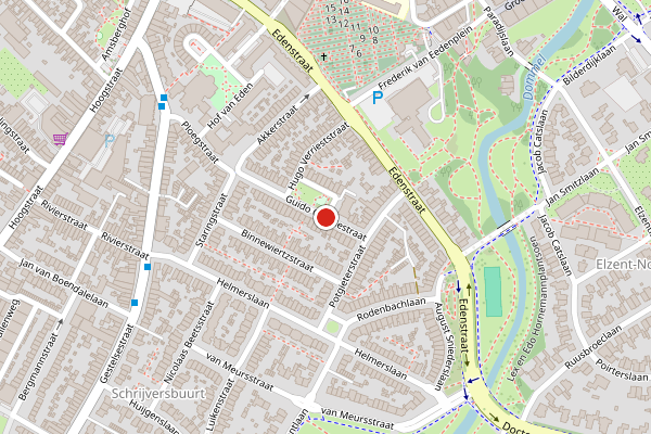 Brandweer-melding op Guido Gezellestraat, Eindhoven op 8 juni, kaart-overzicht