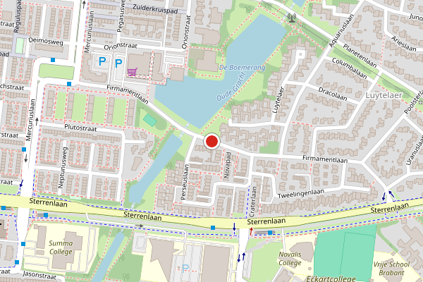 Brandweer-melding op Firmamentlaan, Eindhoven op 11 juni, kaart-overzicht