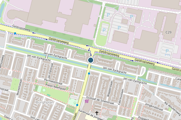 Politie-melding op St Petrus Canisiuslaan, Eindhoven op 12 juni, kaart-overzicht