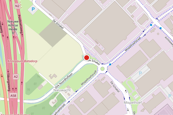 Brandweer-melding op De Schakel, Eindhoven op 16 juni, kaart-overzicht