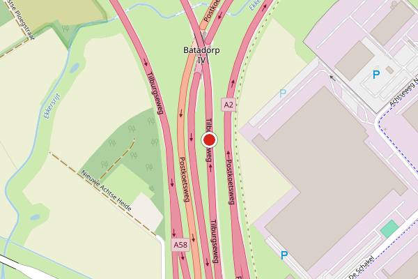Brandweer-melding op Tilburgseweg, Eindhoven op 16 juni, kaart-overzicht