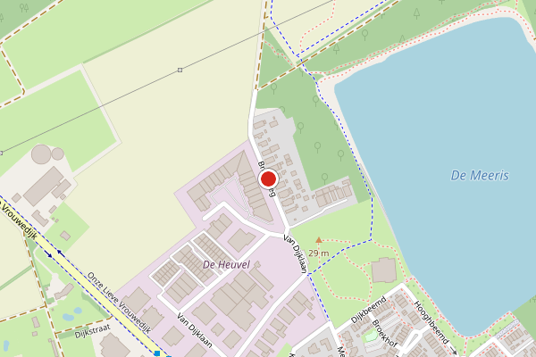 Brandweer-melding op Broekweg, Waalre op 16 juni, kaart-overzicht