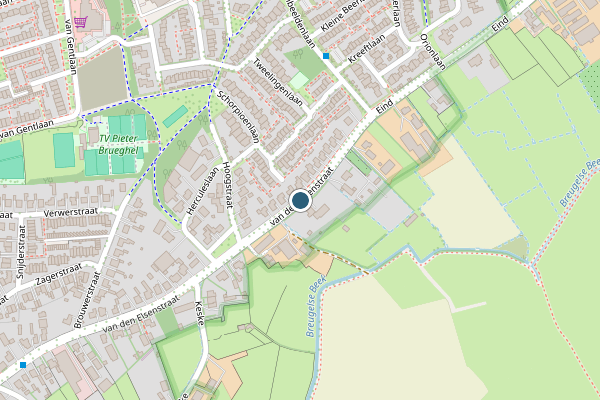 Politie-melding op Breugel op 16 juni, kaart-overzicht