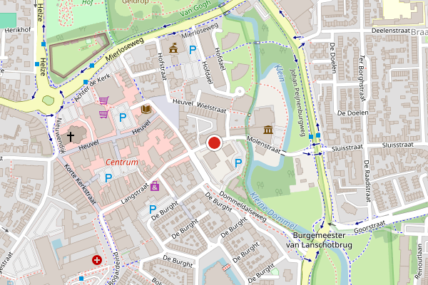 Brandweer-melding op Molenstraat, Geldrop op 16 juni, kaart-overzicht
