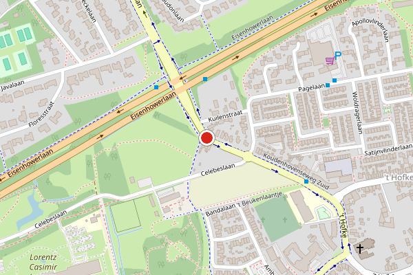 Brandweer-melding op Koudenhovenseweg Zuid, Eindhoven op 19 juni, kaart-overzicht