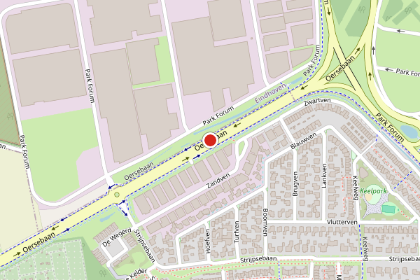 Brandweer-melding op Oersebaan, Veldhoven op 18 juni, kaart-overzicht