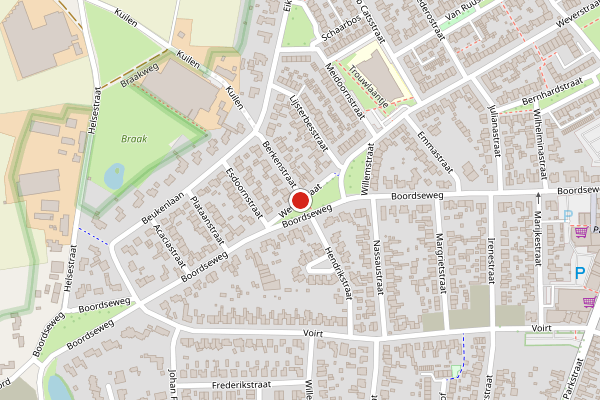 Brandweer-melding op Weverstraat, Nuenen op 19 juni, kaart-overzicht