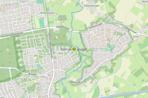 Ambulance-melding op Son en Breugel op 19 juni, kaart-overzicht