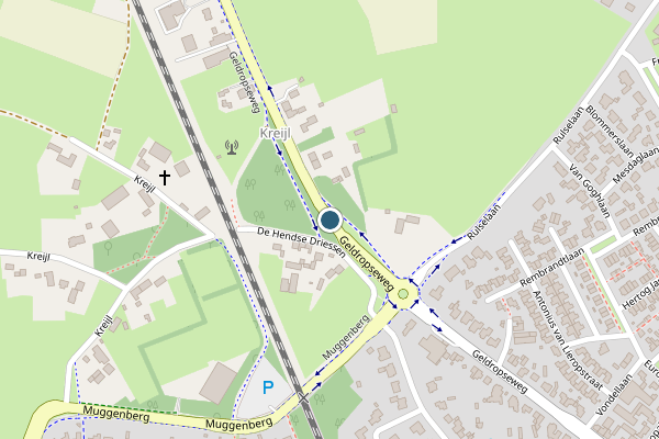 Politie-melding op Geldropseweg, Heeze op 18 juni, kaart-overzicht