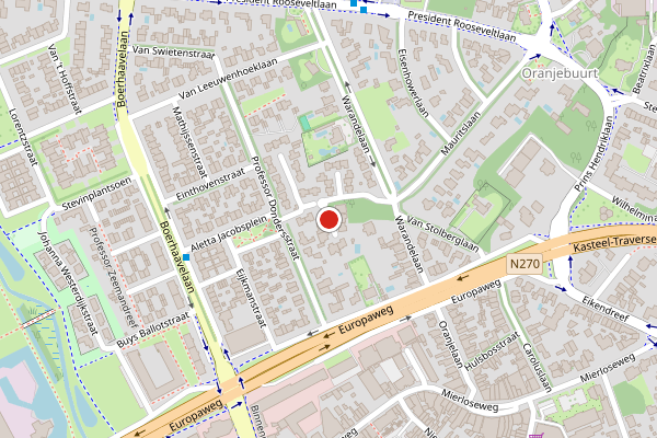 Brandweer-melding op Edisonplantsoen, Helmond op 20 juni, kaart-overzicht