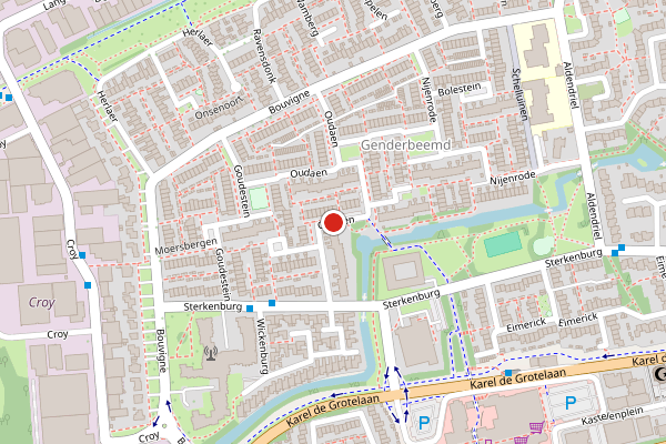 Brandweer-melding op ! Oudaen, Eindhoven op 21 juni, kaart-overzicht
