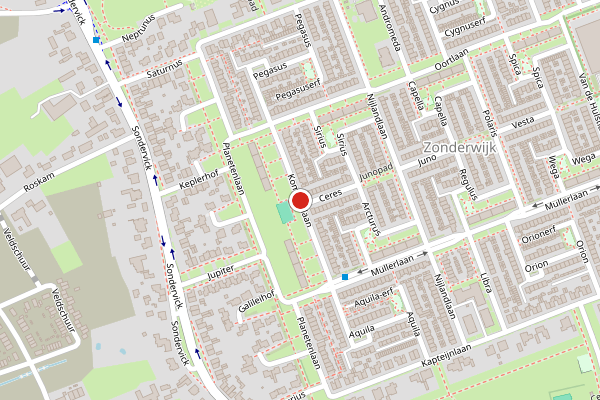 Brandweer-melding op Kometenlaan, Veldhoven op 21 juni, kaart-overzicht