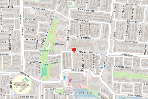 Brandweer-melding op Jo van Dijkhof, Nuenen op 21 juni, kaart-overzicht